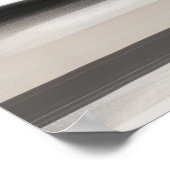 抽象芸術アート、ブラックタン&ホワイト、ステートメントモダン ポスター (角)