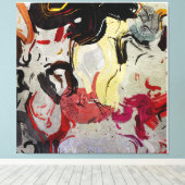 抽象芸術アート・ポスター キャンバスプリント (インサイチュ (ウッドフロア))