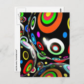 抽象芸術アート ポストカード (正面/裏面)