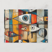 抽象芸術アート ポストカード (正面)