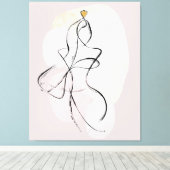 抽象芸術アート、ワンラインスケッチ キャンバスプリント (インサイチュ (ウッドフロア))