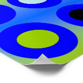 抽象芸術アート – 円 ポスター (角)