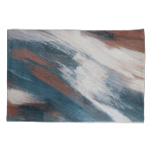 抽象芸術アート：多彩なブラシストローク 枕カバー (裏面)