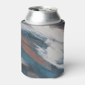 抽象芸術アート：多彩なブラシストローク 缶クーラー (缶正面)