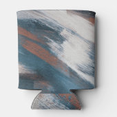 抽象芸術アート：多彩なブラシストローク 缶クーラー (裏面)