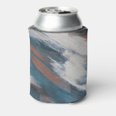 抽象芸術アート：多彩なブラシストローク 缶クーラー (缶裏面)