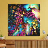 抽象芸術アート：夢の断片 キャンバスプリント (インサイチュ (リビング))
