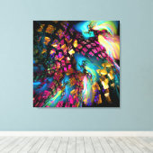 抽象芸術アート：夢の断片 キャンバスプリント (インサイチュ (ウッドフロア))