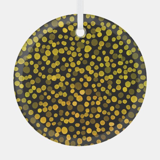 抽象芸術アート：水彩クリエイティブスポット。 ガラスオーナメント (正面)