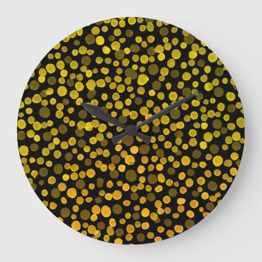 抽象芸術アート：水彩クリエイティブスポット。 ラージ壁時計 (正面)