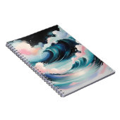 抽象芸術アート(海波) ノートブック (右側)