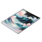 抽象芸術アート(海波) ノートブック (左側)