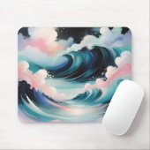 抽象芸術アート(海波) マウスパッド (マウス)