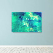 抽象芸術アート「深い海」 キャンバスプリント (インサイチュ (ウッドフロア))