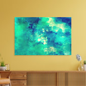 抽象芸術アート「深い海」 キャンバスプリント (インサイチュ (リビング))