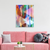 抽象芸術アート – 牧歌的ミッドナイト – 矩形アート キャンバスプリント (インサイチュ (リビング))