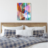 抽象芸術アート – 牧歌的ミッドナイト – 矩形アート キャンバスプリント (インサイチュ (寝室))