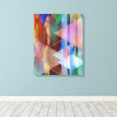 抽象芸術アート – 牧歌的ミッドナイト – 矩形アート キャンバスプリント (インサイチュ (ウッドフロア))