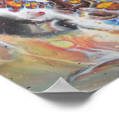 抽象芸術アート – 蝶の羽 ポスター (角)