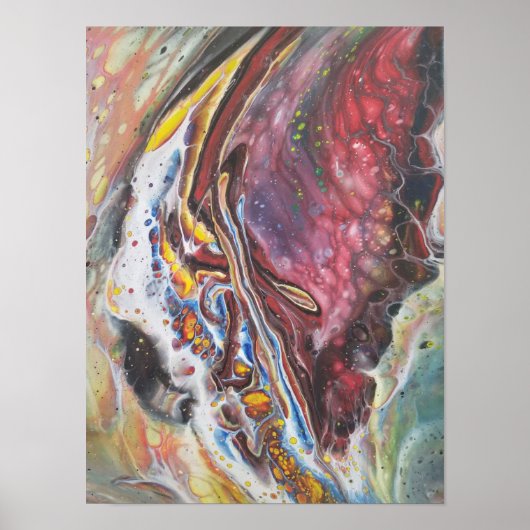 抽象芸術アート – 蝶の羽 ポスター (正面)