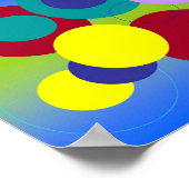 抽象芸術アート – 雲の中の円 ポスター (角)