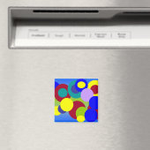 抽象芸術アート – 雲の中の円 マグネット (インサイチュ (食洗機))