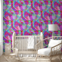 抽象芸術アート – Squiggly Loopsシームレスパターン1