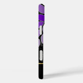 抽象芸術アーモダントフローラ紫ブラック金ゴールド Case-Mate iPhoneケース (裏面 / 右)