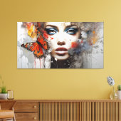 抽象芸術アーモダントプリント-金ゴールドテクスチャ油カンヴァ キャンバスプリント (インサイチュ (リビング))