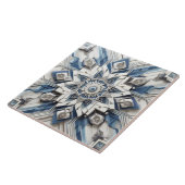 抽象芸術アールデコオールグレーダスティブルーオフ白 タイル (側面)