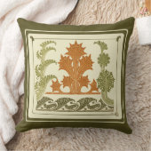 抽象芸術アールデコハンサム葉自然デザイン クッション (ブランケット)