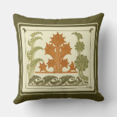 抽象芸術アールデコハンサム葉自然デザイン クッション (裏面)