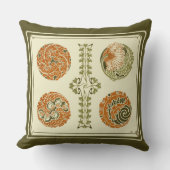 抽象芸術アールデコハンサム葉自然デザインTh クッション (正面)