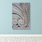 抽象芸術アールデコ石レリーフ、 浮き彫り彫刻詳細 キャンバスプリント (インサイチュ (ウッドフロア))