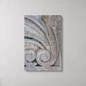 抽象芸術アールデコ石レリーフ、 浮き彫り彫刻詳細 キャンバスプリント (正面)