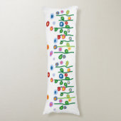 抽象芸術アールヌーボースタイリッシュ花 ボディピロー (正面縦)