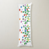 抽象芸術アールヌーボースタイリッシュ花 ボディピロー (裏面 (縦))