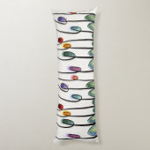 抽象芸術アールヌーボースタイルチューリップ ボディピロー (裏面 (縦))