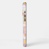 抽象芸術アール淡い色のイエローパステル iPhoneケース (左側面)