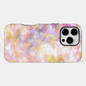 抽象芸術アール淡い色のイエローパステル iPhoneケース (裏面横)