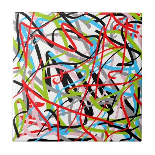 抽象芸術アー忙しト タイル (正面)
