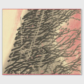 抽象芸術アー日本のトの夕暮れ時枝 ラッピングペーパー (フラット)