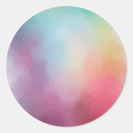 抽象芸術アー空白のトカラフルテンプレート赤い黄 ラウンドシール (正面)