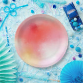 抽象芸術アー空白のトテンプレートピンクレッドオレンジイエロー ペーパープレート (パーティー)