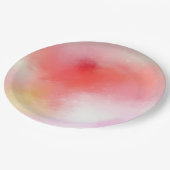抽象芸術アー空白のトテンプレートピンクレッドオレンジイエロー ペーパープレート (アングル)