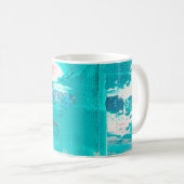 抽象芸術アー素晴らしトワーク絵画,,'s，背景，canva コーヒーマグカップ (正面右)