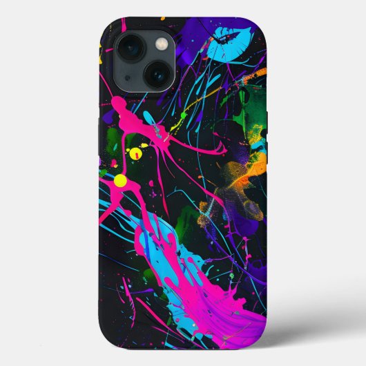 抽象芸術アー絵を描(ばちゃばちゃ)跳ねる画像 Case-Mate iPhoneケース (裏面)