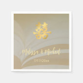 抽象芸術ア中国のート結婚のカスタム スタンダードカクテルナプキン (正面)