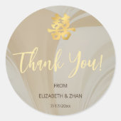 抽象芸術ア中国のート結婚の感謝 ラウンドシール (正面)