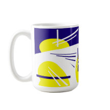 抽象芸術ア前向きートビーブイエローブルーホワイト